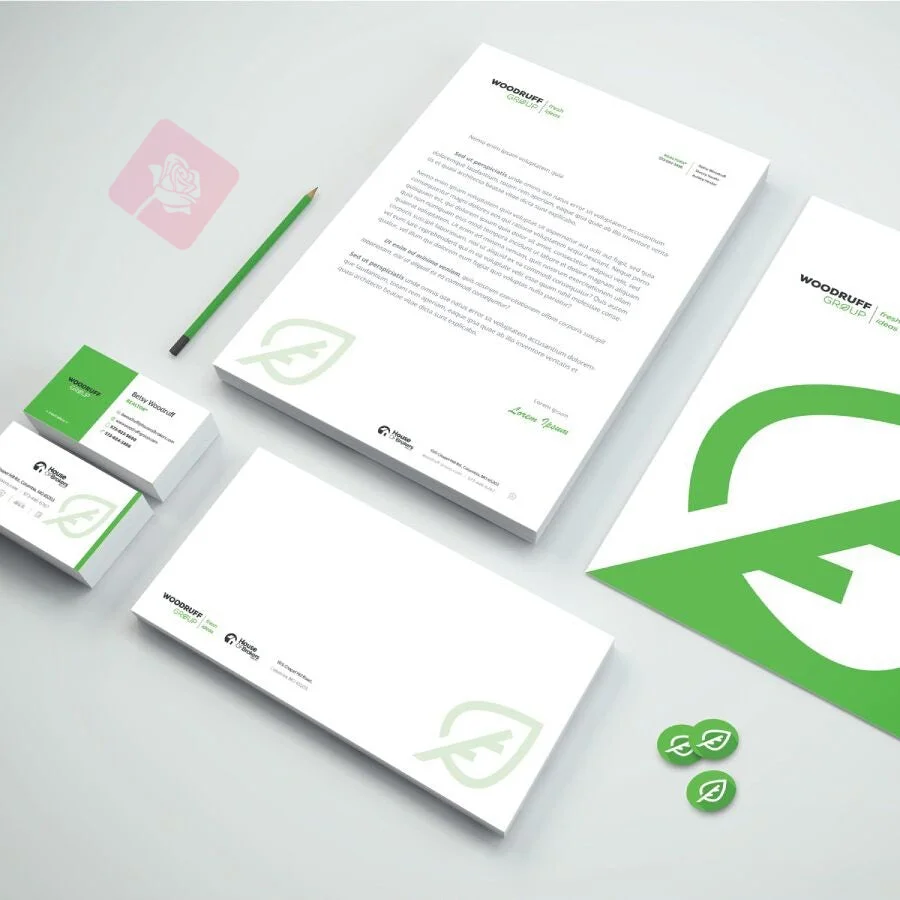 Graphic-design-for-visual-identity-green